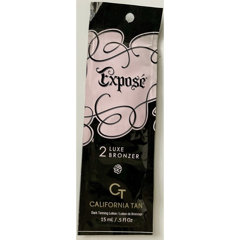 California TAN EXPOSE Luxe Dark Bronzer Tanner Tanning Bed Bronzing Lotion .5oz